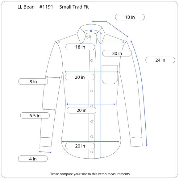 LL Bean Flannel Shirt Men's Small Traditional-Fit Plaid Blue Black Plaid Cotton - Picture 12 of 12